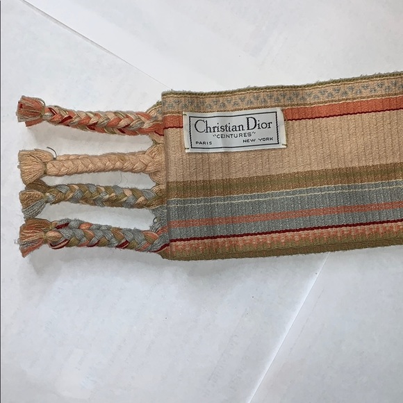 Vintage Christian Dior Cotton Woven Belt main image 6